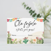 D'accompagnement Devinez combien de haricots carte de jeu de douche (Debout devant)