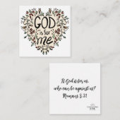 D'accompagnement Dieu est pour ma carte de boîtier (Devant / Derrière)