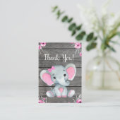 D'accompagnement Douche éléphante carte de remerciements fille (Debout devant)