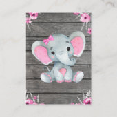 D'accompagnement Douche éléphante carte de remerciements fille (Dos)