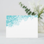 D'accompagnement Douche légère turquoise | Carte d'insertion vide (Debout devant)