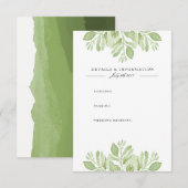 D'accompagnement Duo Feuille vert | Carte d'information sur l'aquar (Devant / Derrière)