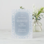D'accompagnement Dusty bleu romantique carte de détails de mariage  (Debout devant)