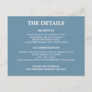 D'accompagnement Dusty Blue Mariage QR Code Détails Carte de boîtie