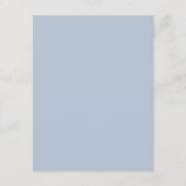 D'accompagnement Dusty Blue QR code Carte de détails du mariage bot (Dos)