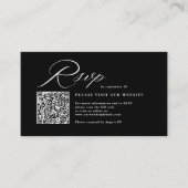 D'accompagnement Écriture Calligraphique Élégante & Carte de Répons (Devant)
