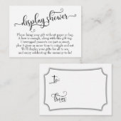 D'accompagnement Elaborer Script Display Baby shower carte cadeau (Devant / Derrière)