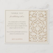 D'accompagnement Élégance classique Carte de remerciements de l'Emb (Devant)