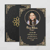 D'accompagnement Élégant Carte de visite Gold Foil (Devant / Derrière)