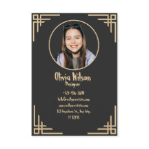 Élégant Carte de visite Gold Foil