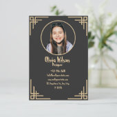 D'accompagnement Élégant Carte de visite Gold Foil (Debout devant)