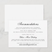 D'accompagnement Elégant Classy Script Mariage Carte d'hébergement (Devant / Derrière)