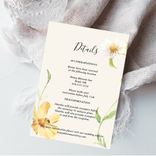 D'accompagnement Elegant Daisy Mariage Détails Carte de boîtier