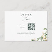 D'accompagnement Elégant Eucalyptus Mariage Website Carte de boîtie (Devant)