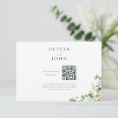 D'accompagnement Elégant Eucalyptus Mariage Website Carte de boîtie (Debout devant)