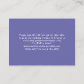 D'accompagnement Elegant Lavender QR Code Site Web Carte RSVP (Dos)