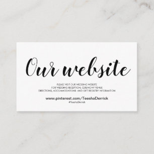 D'accompagnement Élégant Mariage Site Web Détails Carte de boîtier