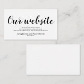 D'accompagnement Élégant Mariage Site Web Détails Carte de boîtier (Devant / Derrière)