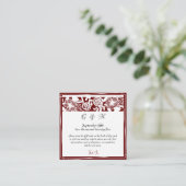 D'accompagnement Élégant Monogramme Maroon Détails Carte de boîtier (Debout devant)