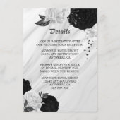 D'accompagnement Élégant noir fleurs blanches détails carte boîtier (Devant)