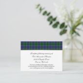 D'accompagnement Elegant Scott Clan Plaid Mariage carte de boîtier (Debout devant)