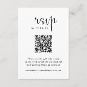 D'accompagnement Élégant script QR Code Mariage carte RSVP (Devant)