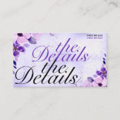 D'accompagnement Élégant violet Mariage Site Web Carte de boîtier (Devant)
