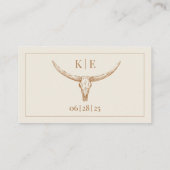 D'accompagnement Elégant Western Mariage Détails Carte de boîtier (Dos)