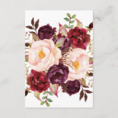 D'accompagnement Élégante calligraphie | Carte de détails florale d (Dos)