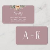 D'accompagnement Élégante carte cadeau floral rose (Devant / Derrière)