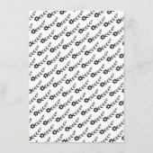 D'accompagnement Élégante carte de bingo noire et blanche (Dos)