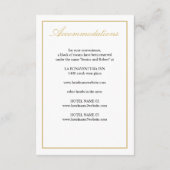 D'accompagnement Élégante carte de boîtier de script or vertical (Dos)