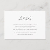 D'accompagnement Élégante carte de boîtier Détails du script (Devant)