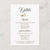 D'accompagnement Élégante carte de boîtier Mariage de automne rusti (Devant)