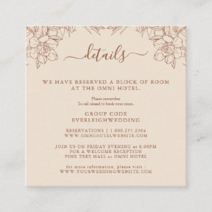 D'accompagnement Élégante carte de boîtier Mariage en terre cuite