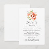 D'accompagnement Élégante carte de boîtier plat floral à broche (Devant / Derrière)