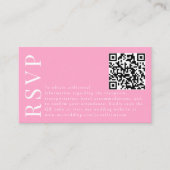 D'accompagnement Elégante carte de code RSVP QR pour mariage floral (Devant)