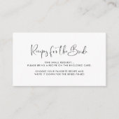 D'accompagnement Elégante carte de demande Recette noir et blanc (Devant)