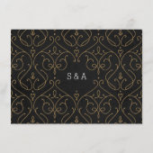 D'accompagnement Elégante carte de détail mariage classique moderne (Dos)