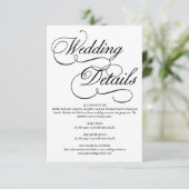 D'accompagnement Elégante carte de détails de Mariage blanc (Debout devant)