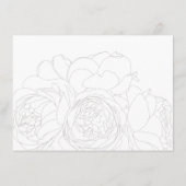 D'accompagnement Elégante carte de détails mariage floral (Dos)