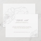 D'accompagnement Elégante carte de détails mariage floral (Devant / Derrière)