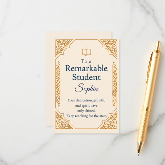 D'accompagnement Elégante carte de félicitations pour une St Except (Devant/Arrière en situation)