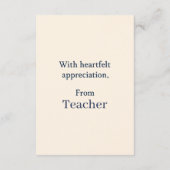 D'accompagnement Elégante carte de félicitations pour une St Except (Dos)