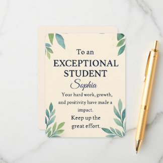 D'accompagnement Elégante carte de félicitations pour une St Except