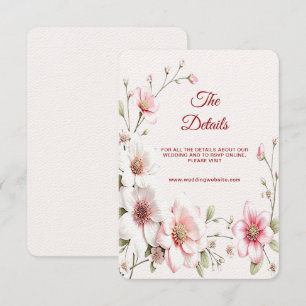 D'accompagnement Élégante carte de fermeture florale blanche rose