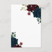 D'accompagnement Elégante carte de la réception de la Bourgogne et  (Dos)