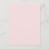 D'accompagnement Élégante carte de réception Bat mitzvah rose (Dos)