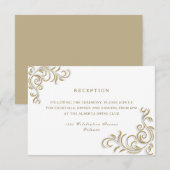 D'accompagnement Elégante carte de réception de mariage de défileme (Devant / Derrière)