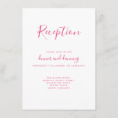 D'accompagnement Élégante Carte de réception de mariage rose floral (Devant)